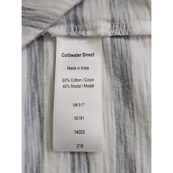 Coldwater Creek ~Woman Size XL~ Multicolor Striped 3/4 Sleeve Basic Cotton Blend - Picture 4 of 11